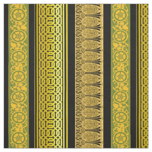 Tissu Rétros frontières en or