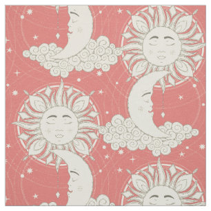 Tissu rêve bohème corail