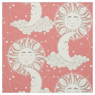 Tissu rêve bohème corail
