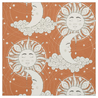 Tissu rêve bohème orange