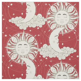 Tissu rêve bohème rouge