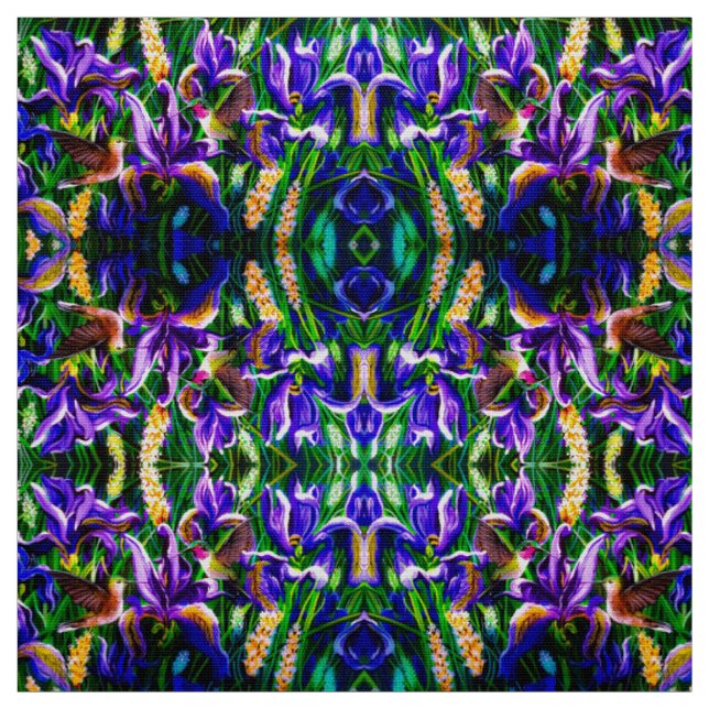Tissu Rêves de colibris brillants (Échantillon)