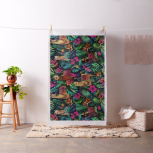 Tissu Rêves de jungle de lama Motif de surface transpare