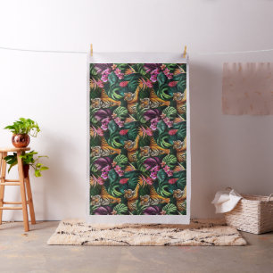 Tissu Rêves de jungle de tigre Motif de surface continu