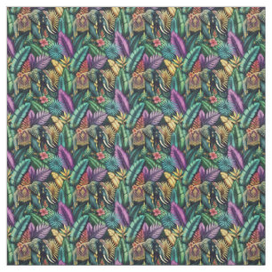 Tissu Rêves de jungle d'éléphant indien - Surface transp