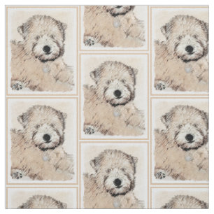 Tissu Revêtu doux Roue Peinture Terrier Art original