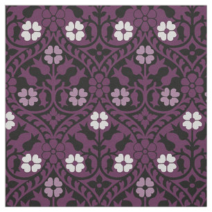 Tissu Revival gothique Floral, Violet