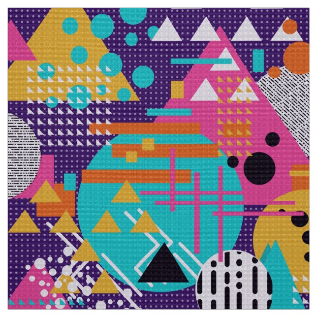 Tissu Rewind 80s Memphis motif 2002 (Échantillon)