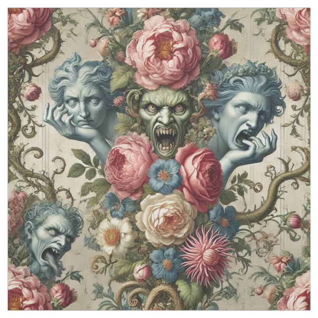 Tissu Rhapsody Road - Carreau de déclaration gothique (Échantillon)