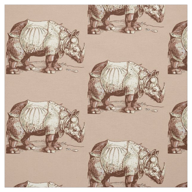 Tissu Rhino par Albrecht Durer Fabric (Échantillon)