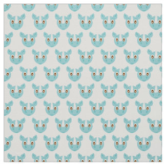 Tissu Rhinocéros bleu mignon et adorable