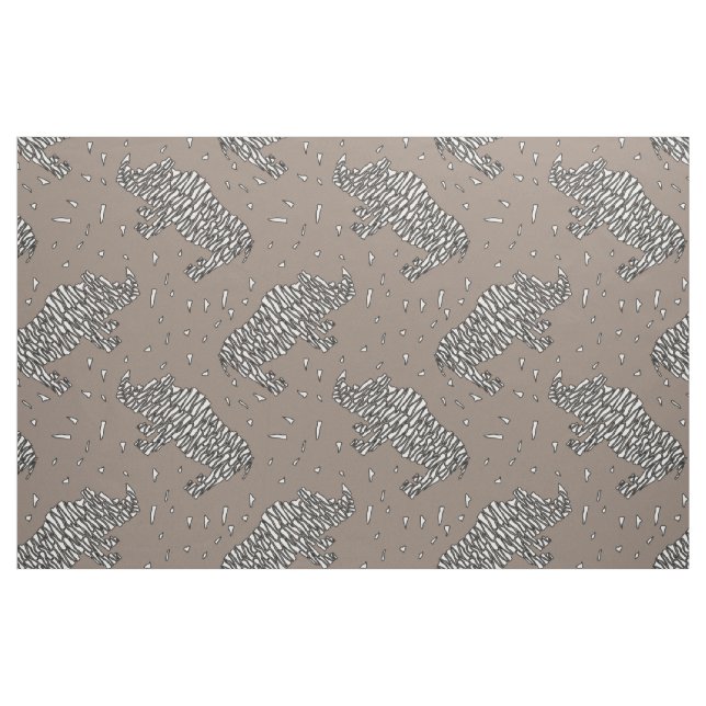 Tissu Rhinoceroses Abstraites (Fat Quarter)