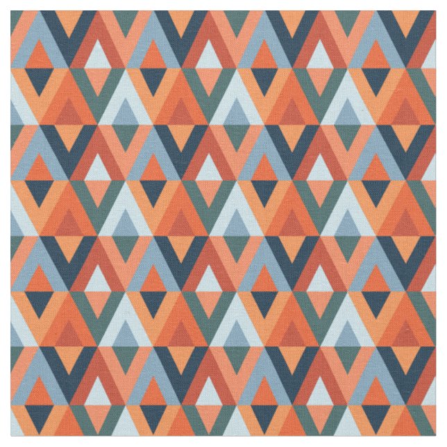 Tissu Rhombus colorés et triangles motif (Fermer)