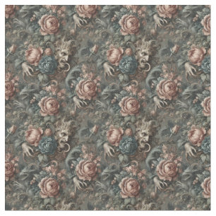 Tissu Rituel des ombres de sang - Carreaux denses gothiq