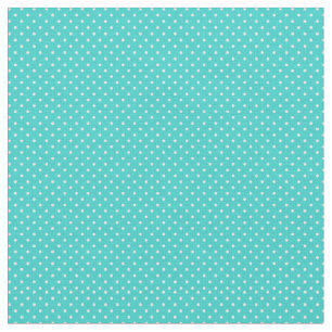 Tissu Robin's Oeuf Blue Turquoise Cyan Polka Dot