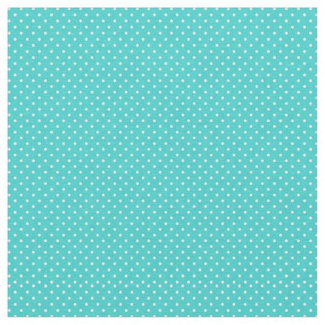 Tissu Robin's Oeuf Blue Turquoise Cyan Polka Dot (Fermer)