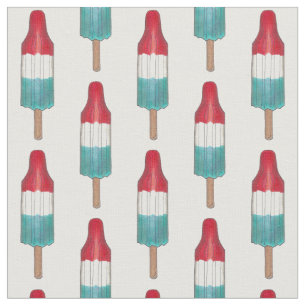 Tissu Rocket Pop Popsicle Juillet 4 Patriotique Rouge Bl