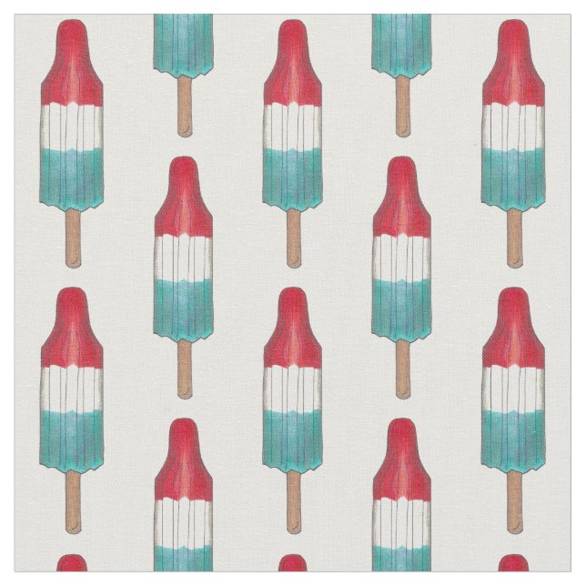 Tissu Rocket Pop Popsicle Juillet 4 Patriotique Rouge Bl (Fermer)