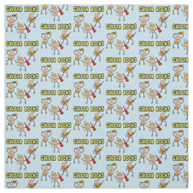 Tissu Rocks de guitare (Échantillon)