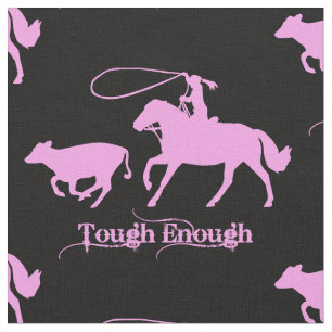 Tissu Rodéo Occidentale Cowboy Cowgirl Calf Roping