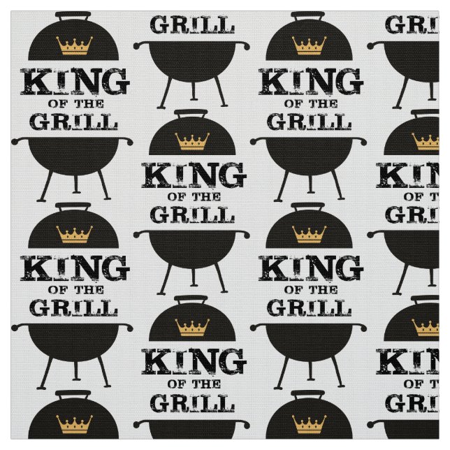 Tissu Roi Du Grill, Couronne D'Or Noir (Échantillon)