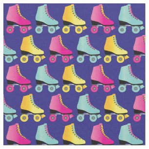 Tissu Roller Skates Rink Retro