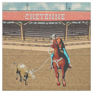 Tissu Roping d'équipe de boeuf de cowboy de rodé