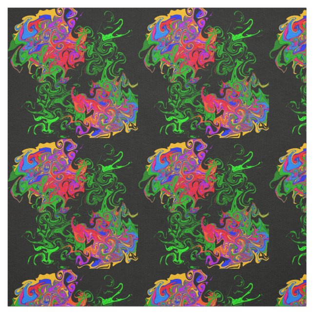 Tissu Rose abstrait (Échantillon)