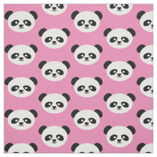 Tissu Rose adorable de visage d'ours panda de Kawaii