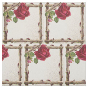 Tissu Rose ancienne vintage rustique victorienne antique