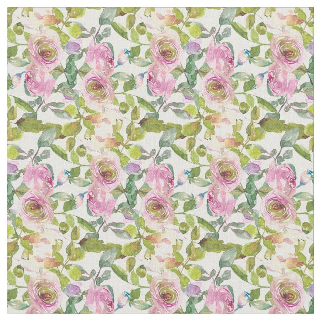 Tissu Rose aquarelle (Fermer)