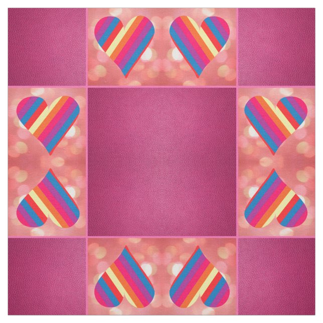 Tissu Rose arc-en-ciel 1 (Échantillon)