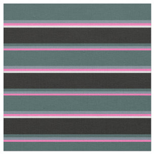Tissu Rose chaud, Gris, Gris d'ardoise foncée, Noir & La