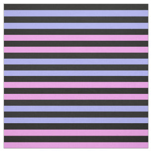 Tissu Rose clair, Bleu bébé clair, point noir minuit