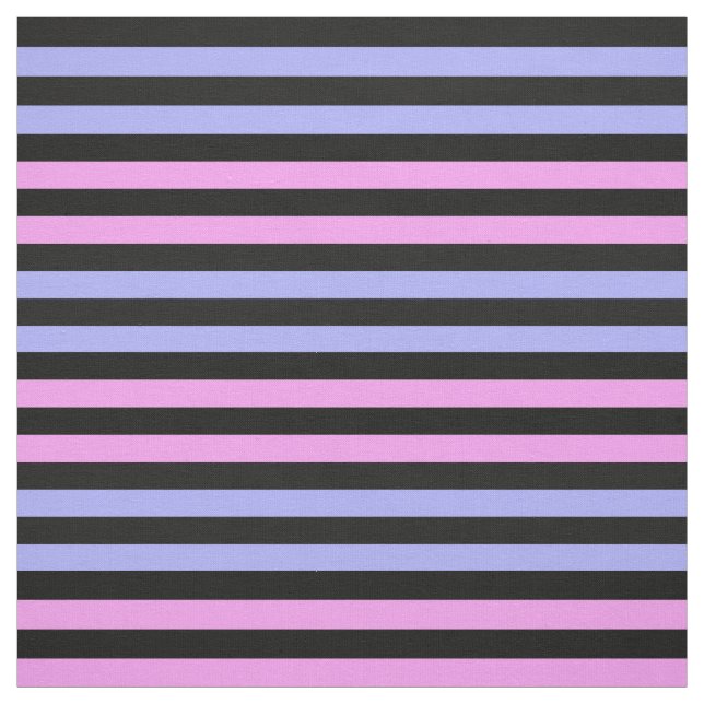 Tissu Rose clair, Bleu bébé clair, point noir minuit (Échantillon)