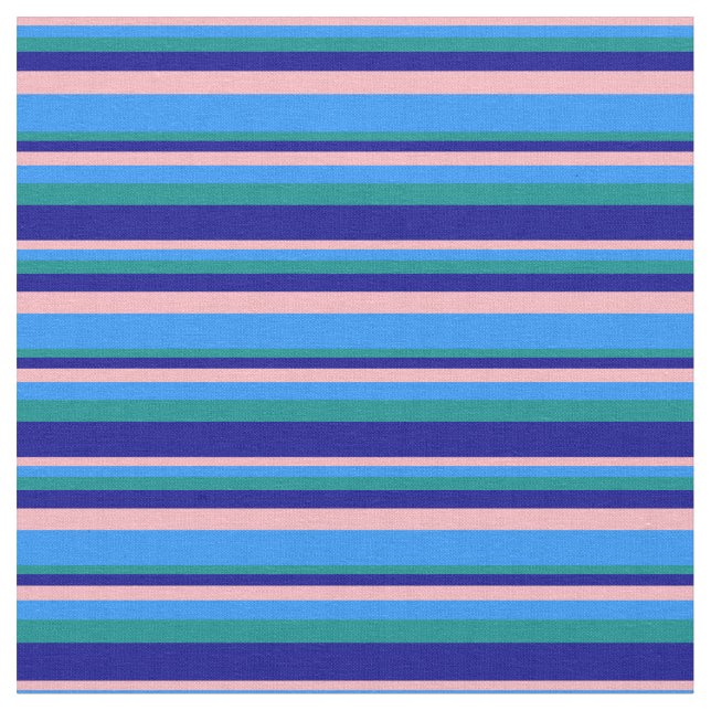 Tissu Rose clair, Bleu, Cyan foncé et Bleu foncé (Fermer)