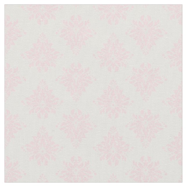 Tissu Rose Clair Damassé sur Ivoire (Fermer)