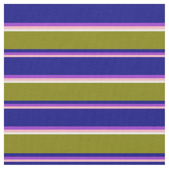 Tissu Rose clair, Orchidée foncée, Bleu, Vert & Blanc (Fermer)