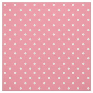 Tissu Rose classique avec le pois blanc
