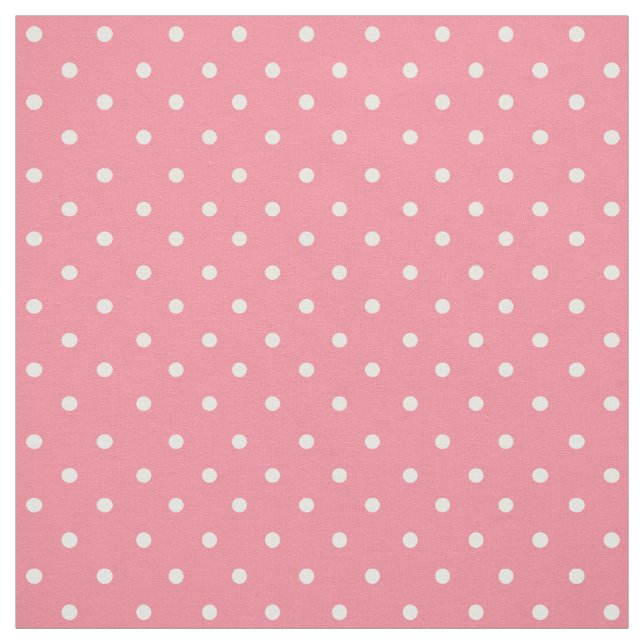 Tissu Rose classique avec le pois blanc (Échantillon)