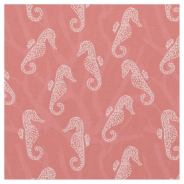 Tissu Rose côtier d'hippocampe de récif coralien (Fermer)