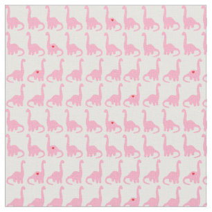 Tissu rose de dinosaure