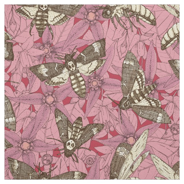 Tissu Rose de l'éperon de la mort (Échantillon)