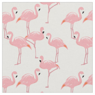 Tissu rose de motif de Flamants roses