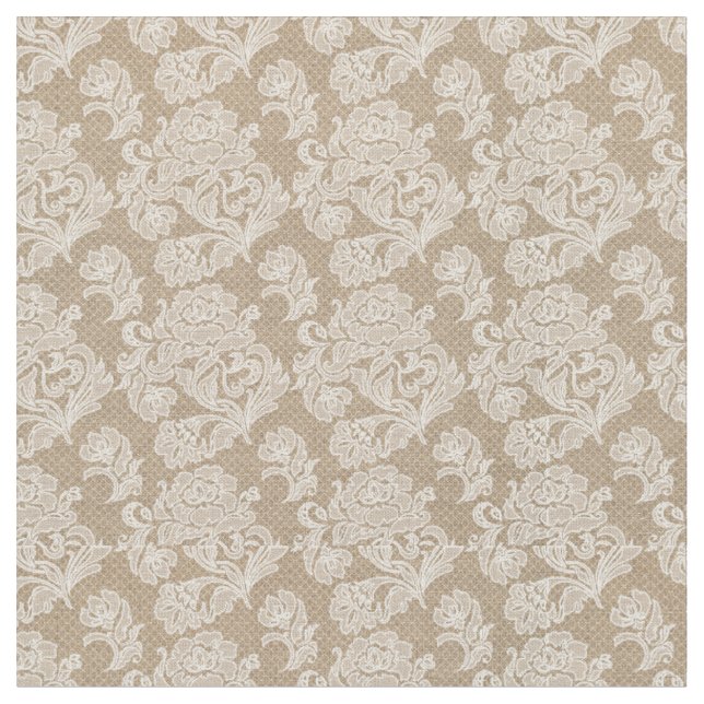 Tissu rose de toile de jute et de dentelle (Fermer)