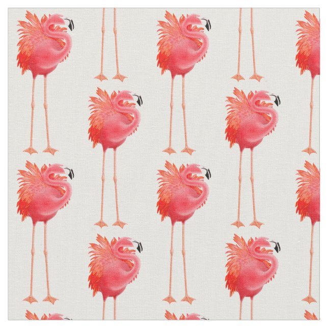 Tissu rose des Caraïbes d'oiseau de Flamant rose (Fermer)