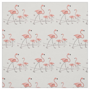 Tissu rose du trio 2 de Flamants roses