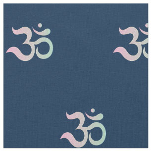 Tissu Rose en pastel Sanskrit de motif de symbole de