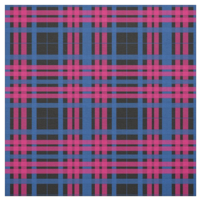 Tissu rose et bleu de motif de plaid (Échantillon)