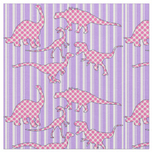 Tissu rose et pourpre de dinosaure